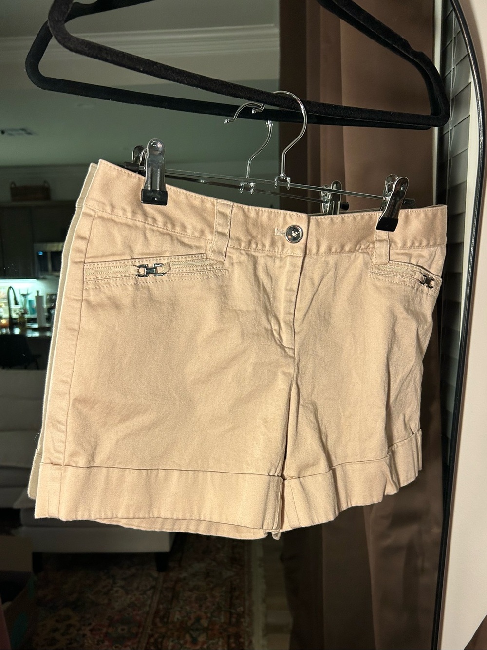 White House Black Market Women's Casual Khaki Shorts